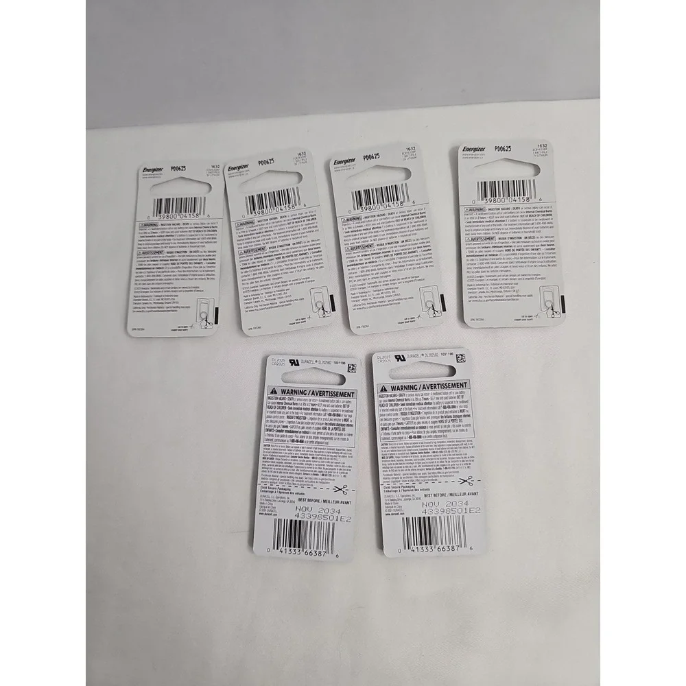 Battery Bundle  - 4 Count 1632 ‎ - 2 Count 2025 New In Package